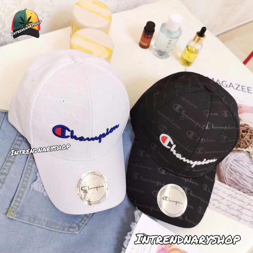 Champion แชมเปียนส์ หมวกแก๊ป สไตล์แฟชั่น งานปัก สกรีนเต็มใบ ใส่ได้ทุกเพศทุกวัย มีบริการเก็บเงินปลายทาง