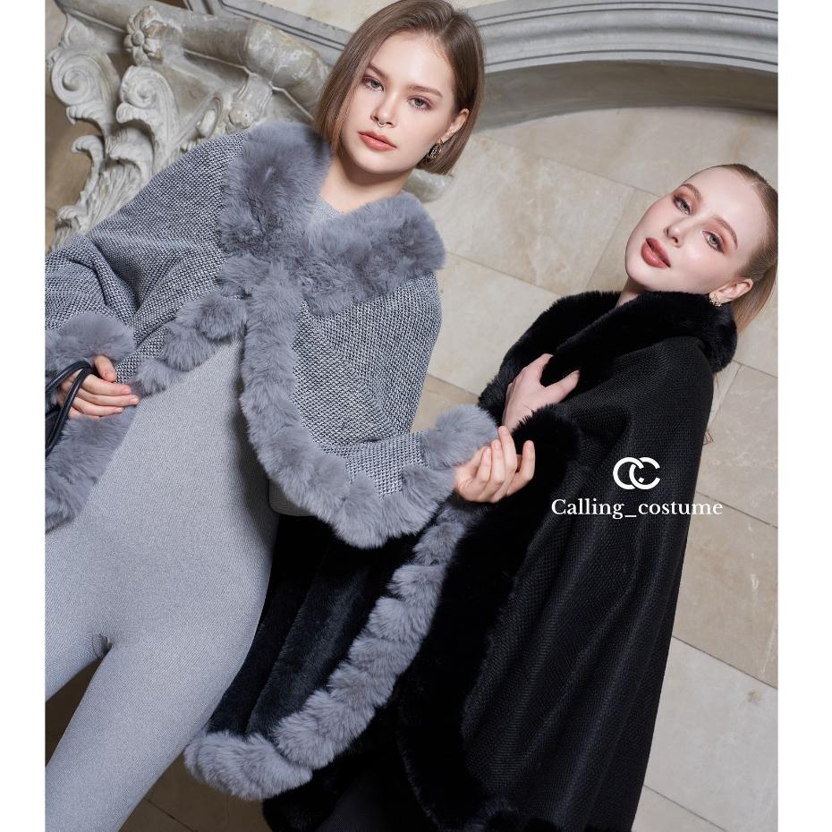 CALLING_COSTUME จั้มสูทแขนยาวคลุมด้วยโค้ทแต่งเฟอร์ Jumpsuit (CL930) Coat fur (CL931)