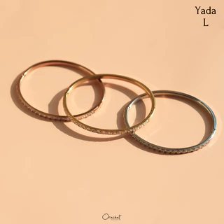 Orachat | Yada 14k bangle. (กำไลตัวเรือนสแตนเลส)