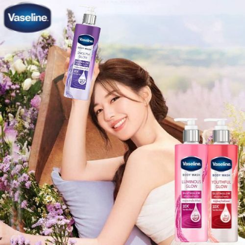 (มี 3 สูตร) Vasaline BODY WASH GLUTAGLOW (425 มล.) ครีมอาบน้ำ วาสลีน กลูต้าโกลว์