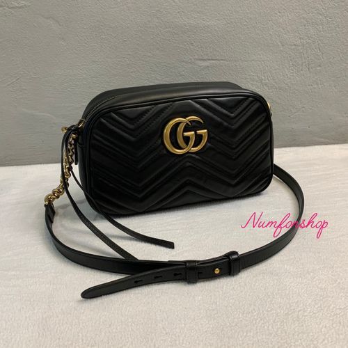 Gucci Marmont Small Matelasse Bag Black GHW มือสองสภาพดี