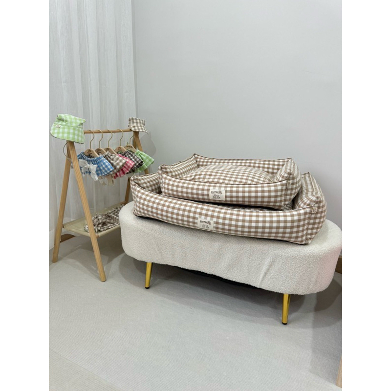 Candy Plaid Sofa Bed ที่นอนสัตว์เลี้ยง - รูปที่ 7