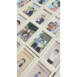 กรอบรูปพร้อมวาดรูป รูปวาดมินิมอล ของขวัญ กรอบขนาด4x6 นิ้ว
