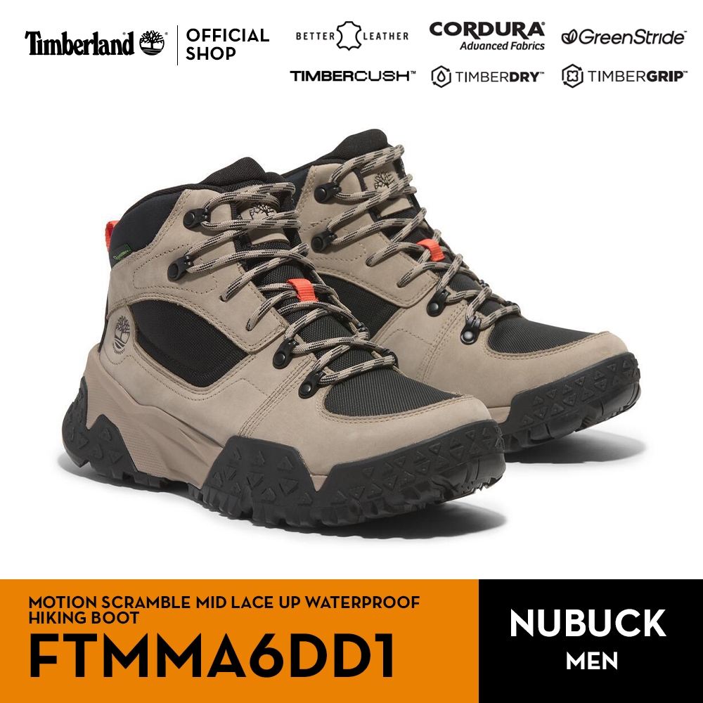 Timberland Men's MOTION SCRAMBLE MID LACE UP WATERPROOF HIKING BOOT รองเท้าผู้ชาย (FTMMA6DD1)