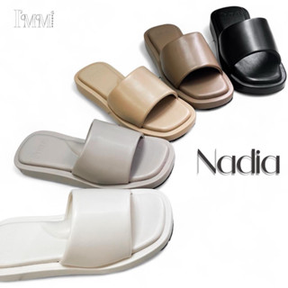 I’mm Shoes รุ่น Nadia 014 รองเท้าส้นตึก ดีไซน์หน้าเรียบบุฟอง…