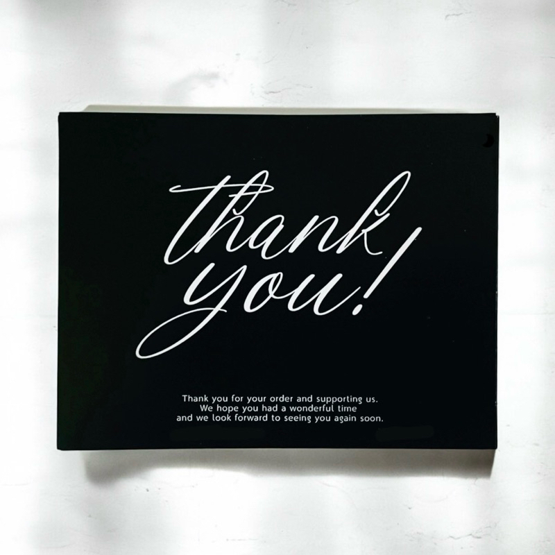 [ob.oon.card] การ์ดขอบคุณลูกค้า / THANK YOU CARD ชุด Classic Black ขนาด 8x6.2cm - รูปที่ 2