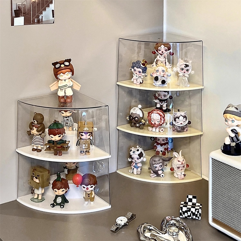 กล่องใส่โมเดล ตู้ใส่โมเดล ชั้นวาง art toy กันฝุ่น กันน้ำกล่องอะคริลิค รองรับตุ๊กตาได้4-6 ตัว มีสองสีให้เลือก