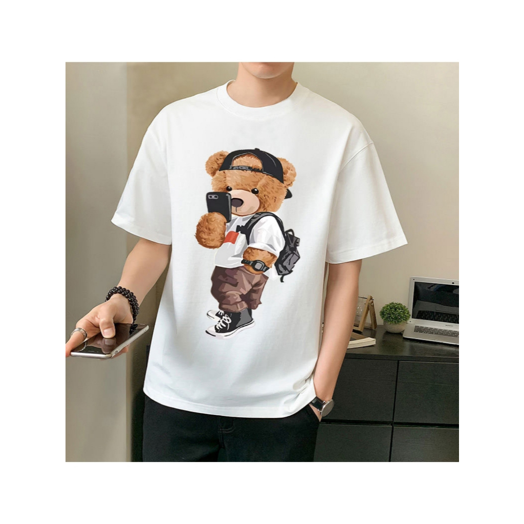 เสื้อทีเชิ๊ต เสื้อยืดคอกลมแฟชั่น เสื้อแขนสั้น ลายพิมพ์น่ารักๆตามภาพ ใส่ได้ทั้งผู้หญิงและชาย T8010
