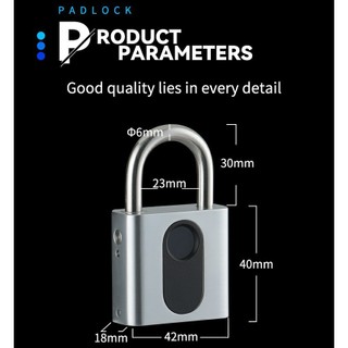 My home Fingerprint Lock กุญแจลายนิ้วมือ สแกน ลายนิ้วมือ Padlock แม่กุญแจอัจฉริยะ กุญแจล็อคบ้าน การชาร์จ USB