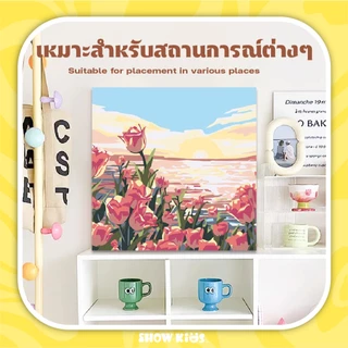 ระบายสีตามตัวเลข ภาพวาดตกแต่งอะคริลิก ของขวัญเด็ก กระตุ้นจินตนาการ มีให้เลือกหลายแบบ