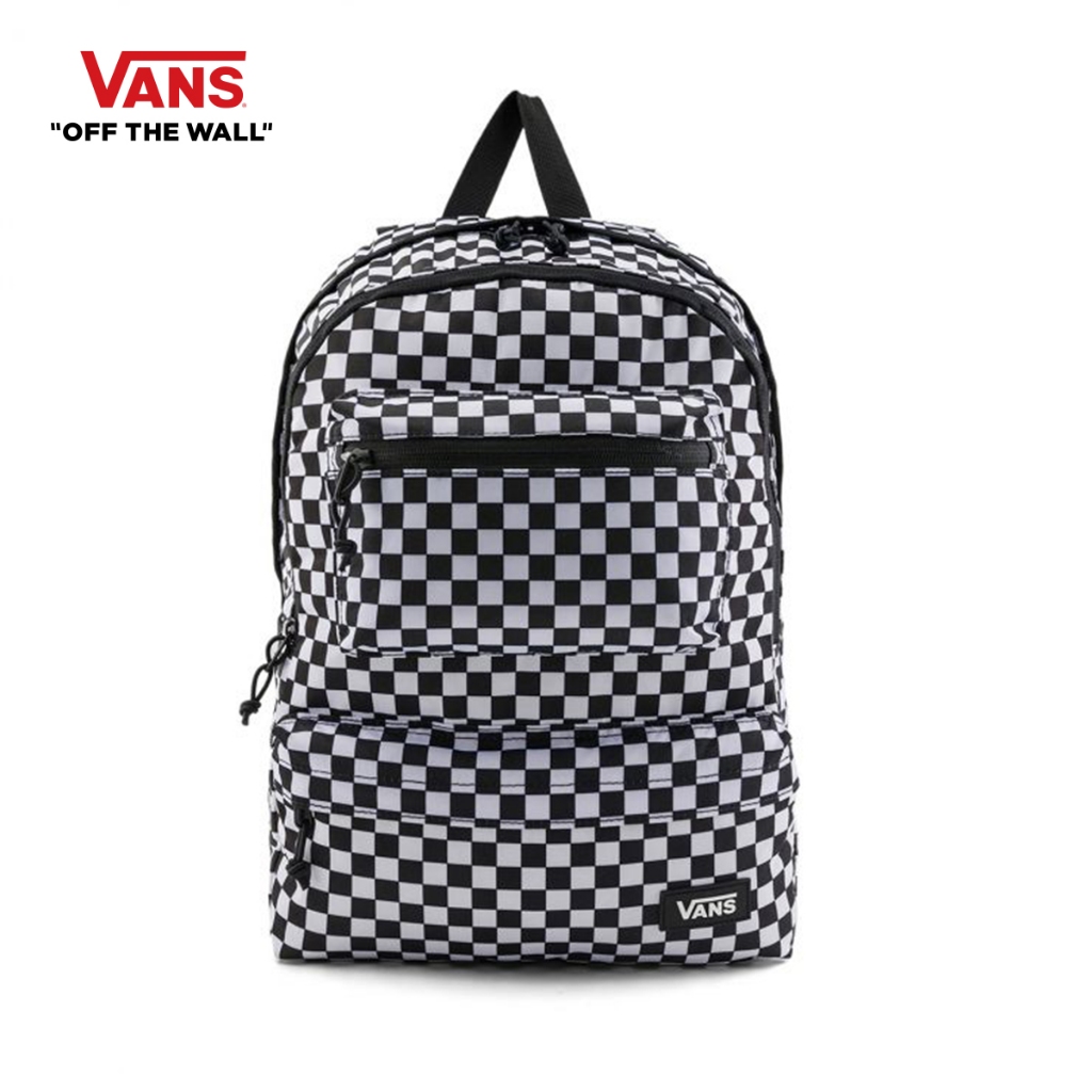 VANS BK TO SCHOOL W BACKPACK - 12.5MM BLK WHT CHECK กระเป๋า กระเป๋าเป้ กระเป๋าสะพาย ชาย หญิง