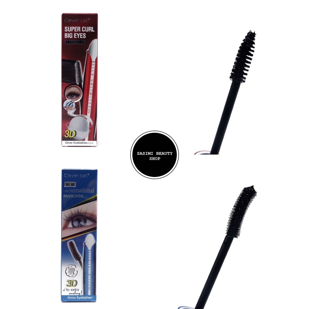 Clever Cat 3D Super Curl Waterproof Mascara มาสคาร่าหัวแปรงใหญ่ ขนตาหนา โค้งงอน ดวงตาดูโดดเด่น