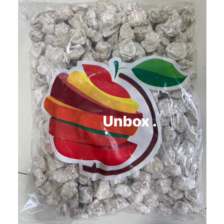 บ๊วยเค็ม ตราแอ๊ปเปิ้ลแท้ (Size M เม็ดขนาดกลาง) มีเกร็ดเพขรแท้ งานดี แบบน้ำใส มีแบ่งขาย 1 กิโล ราคาถูก
