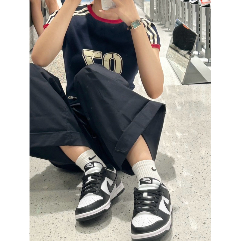 [สินค้าพร้อมส่ง ] Nike Dunk Low Retro “White Black” Panda ของแท้ 100%