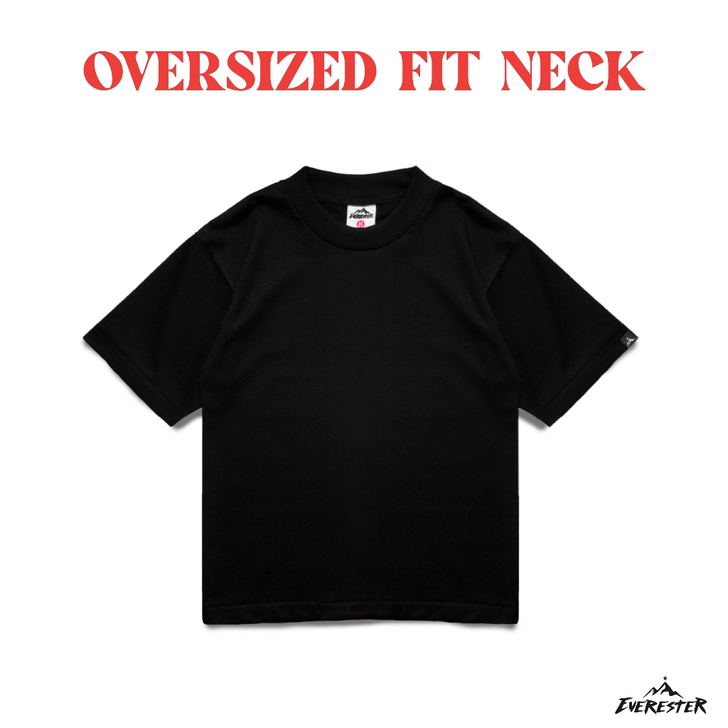 EVERESTER เสื้อเด็ก คอฟิต Cotton 100% อายุ 4-12 ปี Oversized ดำ ขาว เด็กผู้ชาย เสื้อผ้าเด็ก / Konf