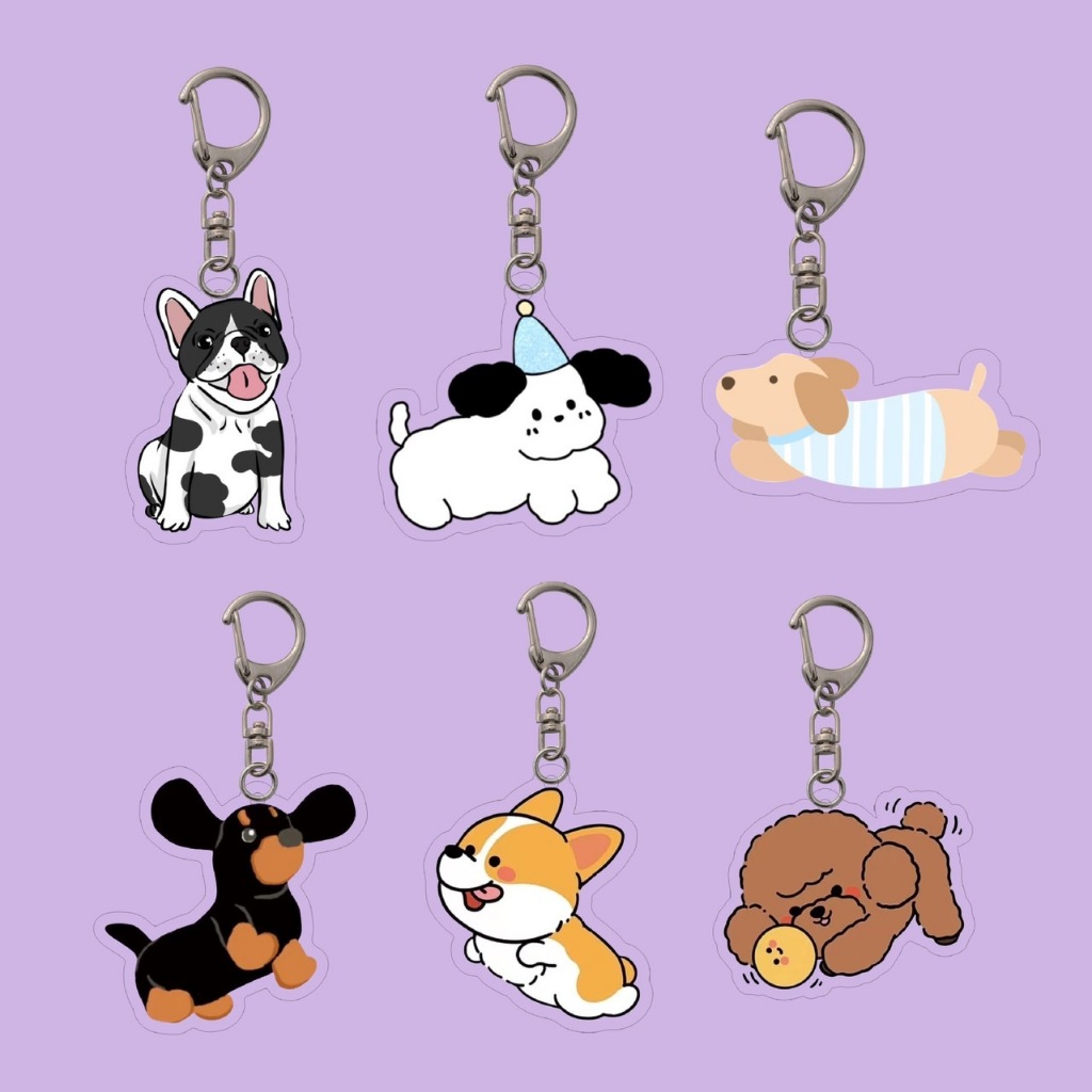 ( พร้อมส่งจากไทย ) รวม พวงกุญแจอะคริลิค ที่ห้อยมือถือ พวงกุญแจหมีเนย พวงกุญแจไข่มุก พวงกุญแจดอกไม้ พวงกูญแจหมา