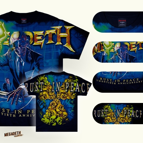 BLAXROXX | Megadeth | [MGD029-1] | เสื้อวง OVP สีจม | สกรีนลายคมชัด ไม่หลุดลอก | Cotton100%