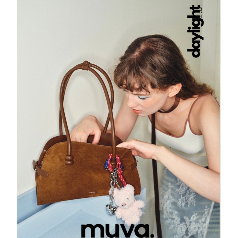 MUVA | muva bowling shoulder bag ของแท้ 100% กระเป๋าสะพายไหล่หนังแท้