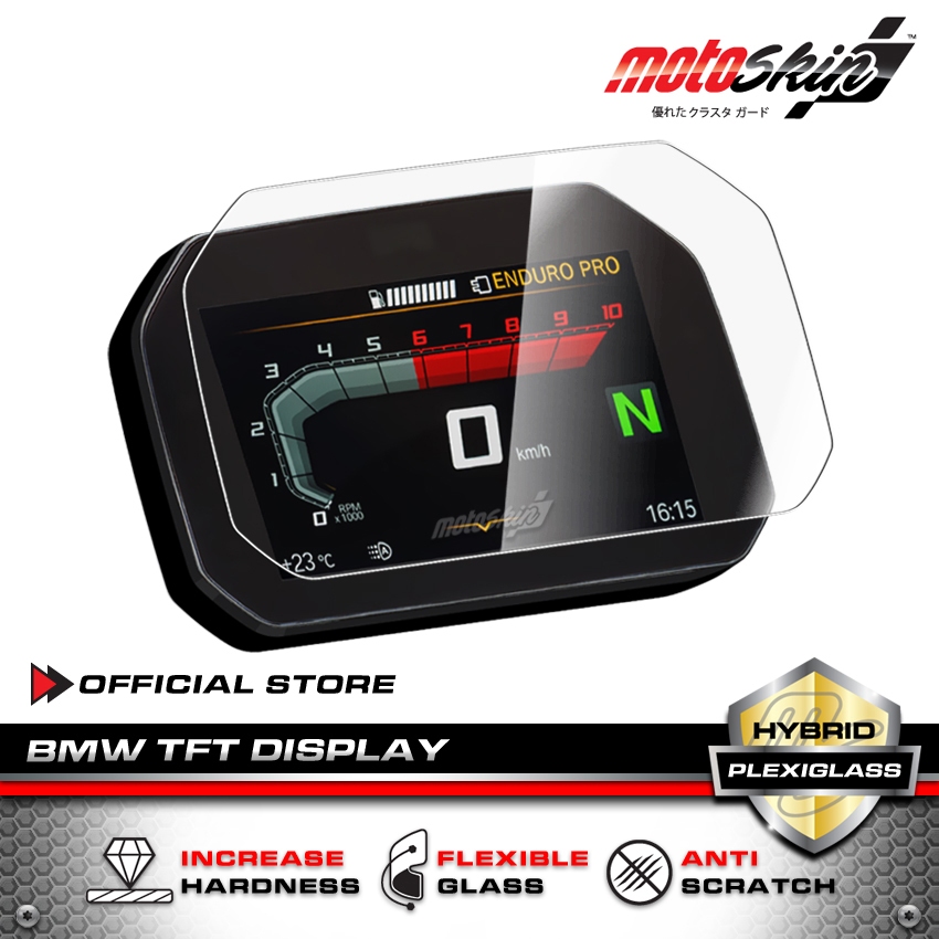 motoSkin ฟิล์ม Plexiglass กันรอยหน้าปัด BMW TFT CONNECTIVITY Plexiglass Dashboard Protection Film
