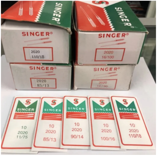 เข็มจักรเย็บผ้าเล็ก จักรหัวดำ จักรซิกแซค SINGER ซองกระดาษขาว