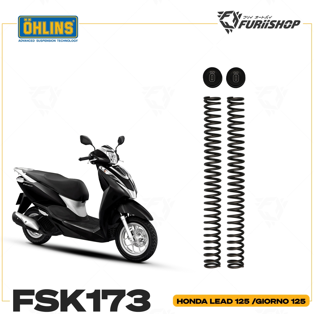 สปริงโช๊คหน้าแต่ง OHLINS FSK 173 For Honda Lead 125 /Giorno 125