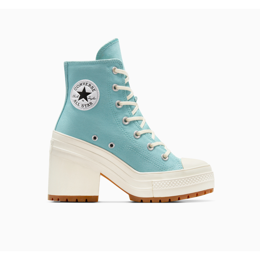 CONVERSE รองเท้าผ้าใบ รุ่น CHUCK 70 DE LUXE HEEL SEASONAL COLOR HI BLUE ผู้หญิง A08279CF_F4BLXX