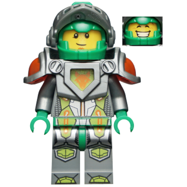 Lego Minifigures - NEXO KNIGHTS - Aaron Fox - Flat Silver Visor and Armor รหัส nex064 เลโก้อัศวิน NE