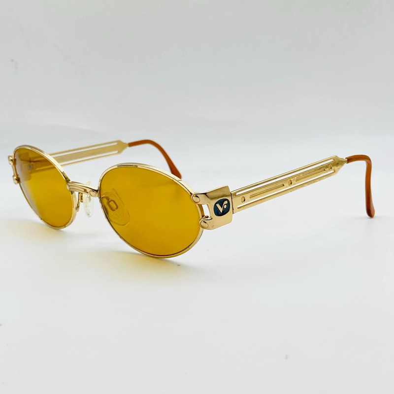 FLORENCE VOGUE sunglasses golden oval Old Stock Vintage 1990s Made in Italy 🇮🇹