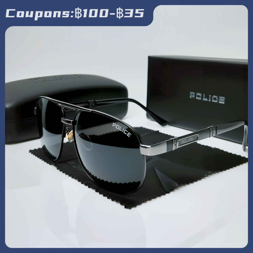 Fashion HD polarized sunglasses men's aviator metal frame driving vintage sunglasses