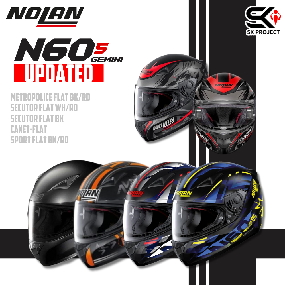 หมวกกันน็อค All new NOLAN N60-5 Geminl !!SK PROJECT