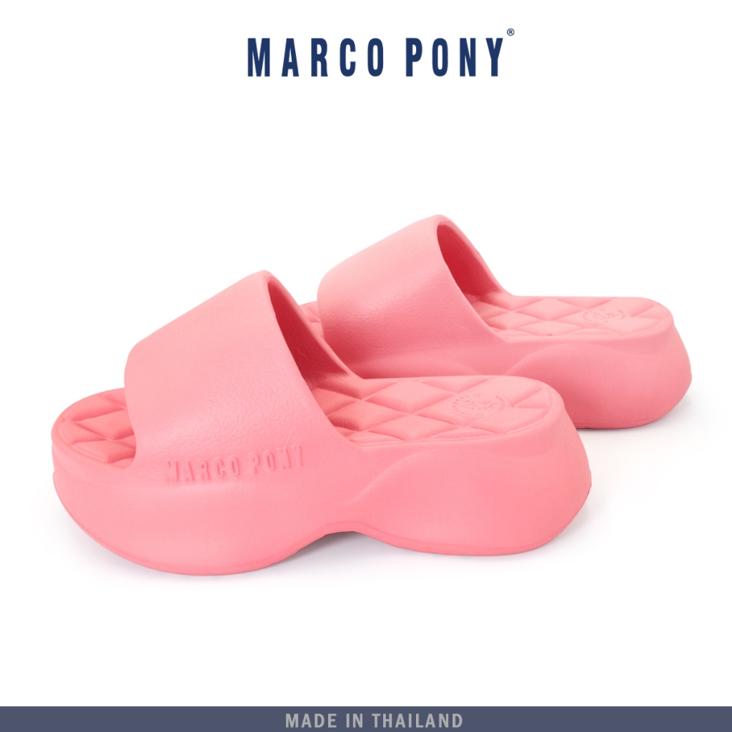 Marco pony รองเท้าแตะผู้หญิง รองเท้าแตะกันลื่น ทนต่อการสึกหรอ แฟชั่น ลำลอง ส้นหนา 6 ซม พื้นนุ่มมาก เหมาะกับฤดู MH9022