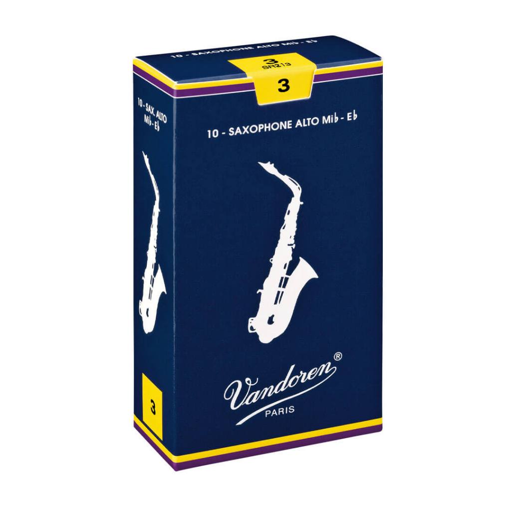 ลิ้นแซกโซโฟน Alto Saaxophone Vandoren Traditional ลิ้นแซก คุณภาพสูง  เลือกเบอร์ได้(แยกชิ้น)