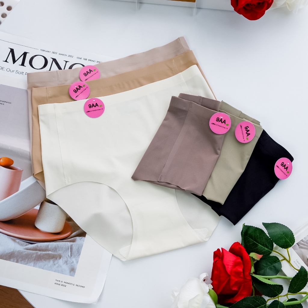 9AA กางเกงชั้นในเอวสูง ผ้าเป้าแอนตี้แบคทีเรีย คุณภาพดี