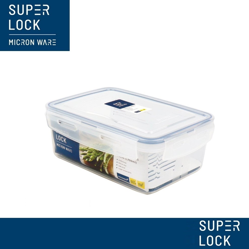 SUPER LOCK กล่องอาหารเหลี่ยม รุ่น 6856 1.7 ลิตร