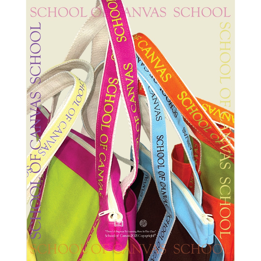 "Two Tone PICNIC Tote" School of Canvas