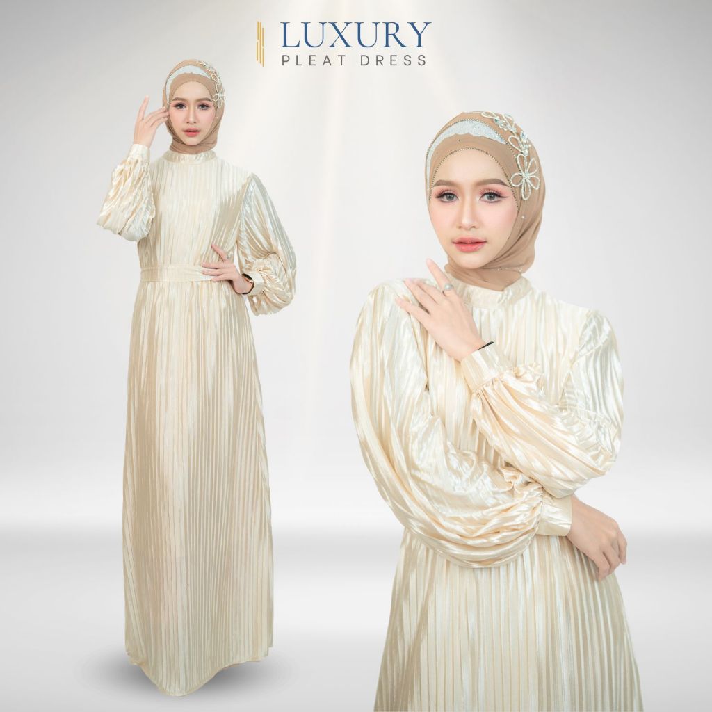 ชุดเดรส พร้อมเชือก ทรงสวยหรู ชุดออกงาน ใส่แล้วดูดี ใส่สบาย ไม่ร้อน  IM80วาริสมุสลิม