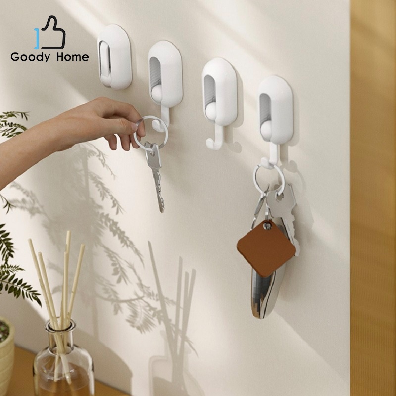 Goody Home ตะขอแขวนอเนกประสงค์ ตะขอติดผนังแบบหมุนได้ จำหน่าย 1แพ็ค 2ชิ้น