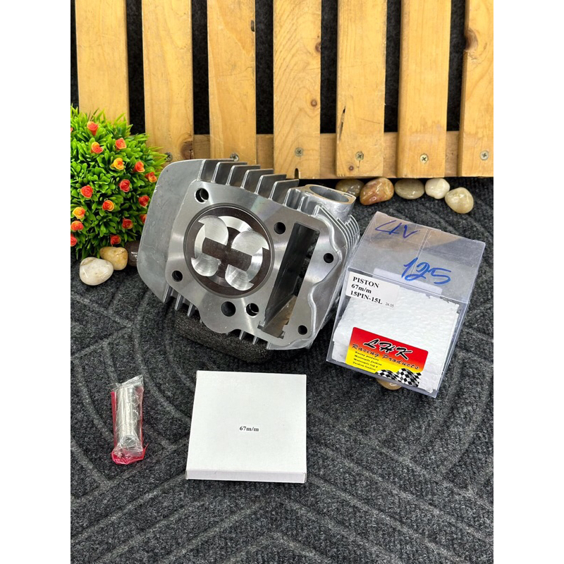 เสื้อWAVE125ลูก67/4วาวลูกLHkสลัก15มิลปลอกสูบยาวปลอกนอกโต71มิลใส่125iบังลมและ125คาร์บู