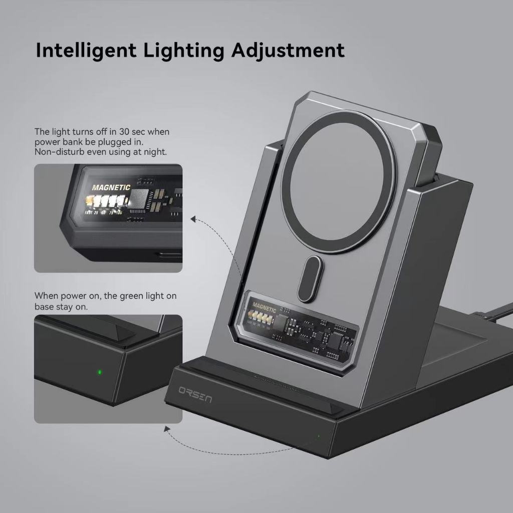 Orsen by Eloop EW54S แท่นชาร์จไร้สาย 4 in 1 + แบตสำรอง 10000mAh Powerbank Wireless Charge