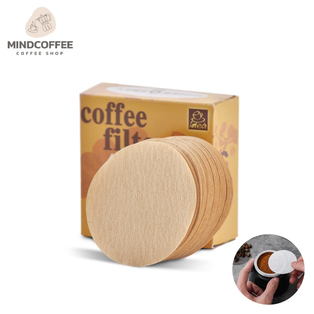 กระดาษดริป กระดาษกรองกาแฟ 100 แผ่น แบบหนา แผ่นฟิลเตอร์กรองกาแฟ กรองกาแฟ ดริปกาแฟ MindCoffee
