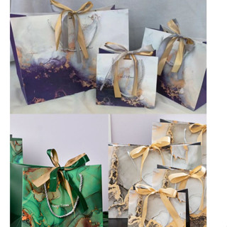 ✅ราคาถูกที่สุด✅ถุงกระดาษ หูหิ้ว ใส่ของขวัญ/ของรับไหว้ ลายกรา…