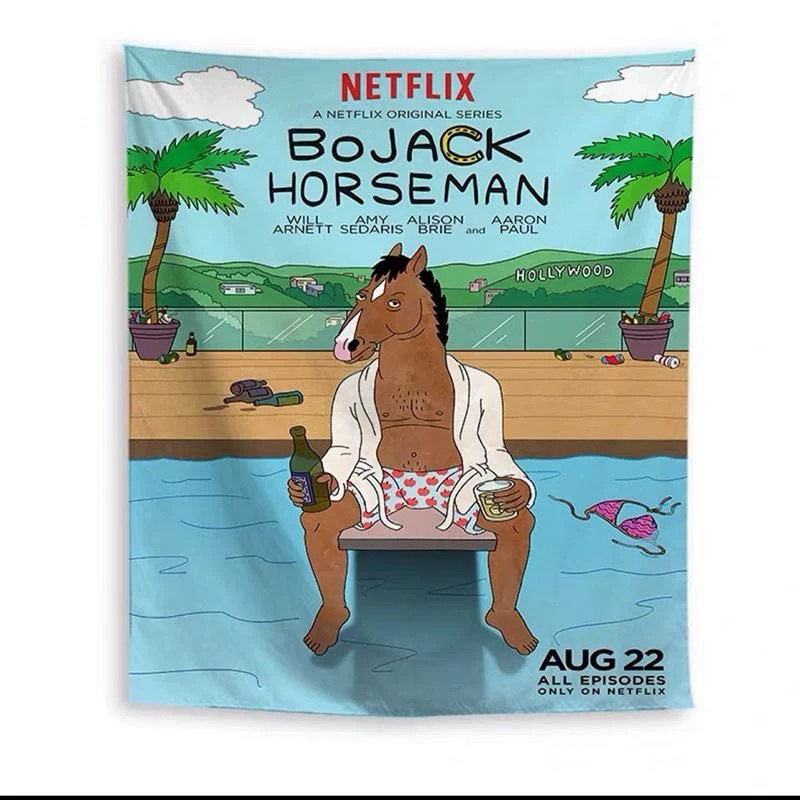 ผ้าตกแต่งบ้าน  Bojack Horseman 2แบบ!!