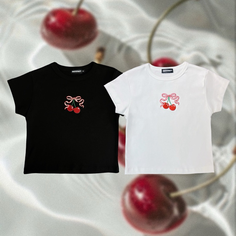 DAISYDYNASTY | Bow Cherries baby tee