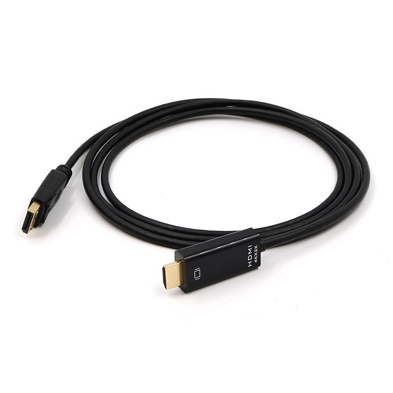ใหม่ล่าสุด! ของแท้! 4K Display Port DP Male to HDMI Female Converter for HDTV 1.8M Black