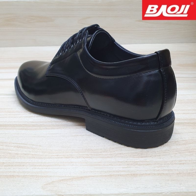 Baoji BJ8000 รองเท้าคัทชูชายผูกเชือกสีดำ ไซส์ 41-46