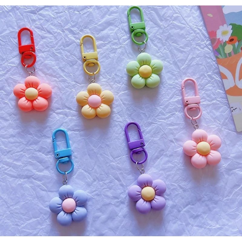 พวงกุญแจดอกไม้ ของที่ระลึกปัจฉิม diy ของแถม