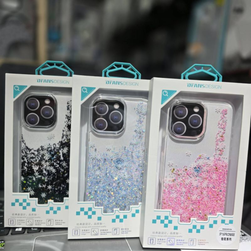 "พร้อมส่ง" เคส Dfans กากเพชร รองรับรุ่น i16/16Pro/16Promax