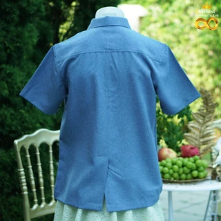 เสื้อปฏิบัติการ ตรวจการ ซาฟารี อาสาสมัคร กระทรวงสาธารณสุข ประจำหมู่บ้าน ผ้าโอซาก้า ชาย คอเชิ๊ตปก ทรงสวย พร้อมส่ง 🧡🧡🧡