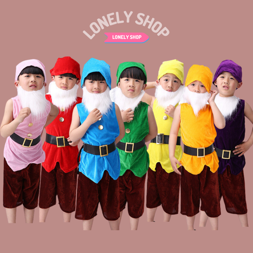 ชุดเครื่องแต่งกาย แคระเจ็ดคน สําหรับการแสดงบนเวที (สินค้าพร้อมส่ง)