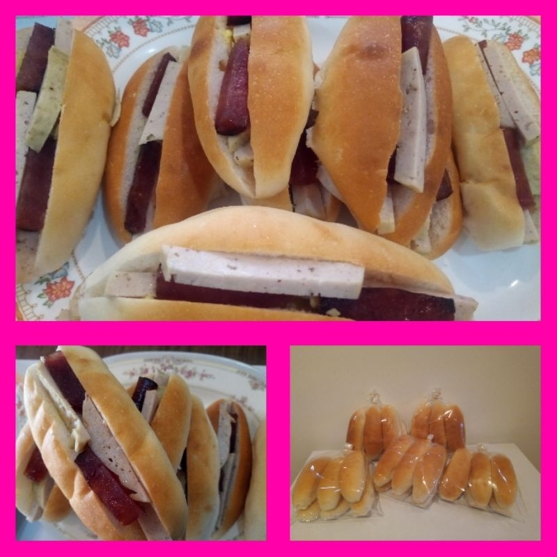 ขนมปังญวน 3 ไส้ หมูยอ กุนเชียงและหมูหยอง Vietnamese Bread 1 แพ็ค 5 ชิ้น